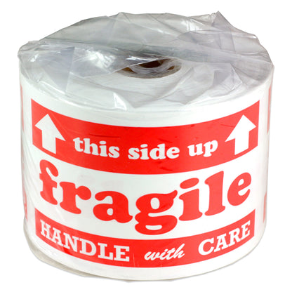 5 x 3in Stickers: Fragile, This Side Up Arrows, Handle with Care Shipping Labels