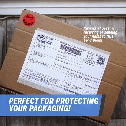 1.5in Stickers: Do Not Bend Shipping Labels