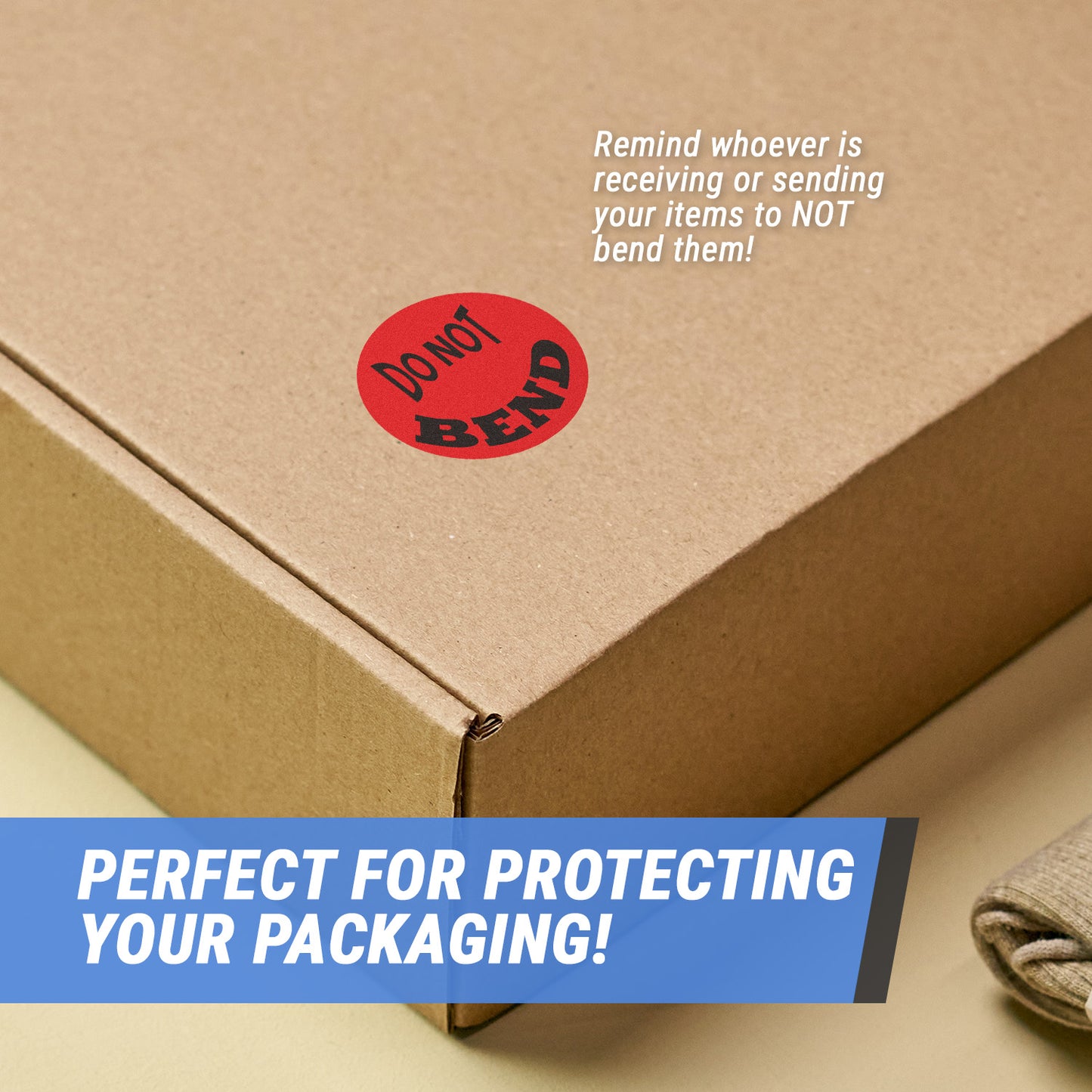 1.5in Stickers: Do Not Bend Shipping Labels