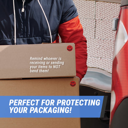 1.5in Stickers: Do Not Bend Shipping Labels