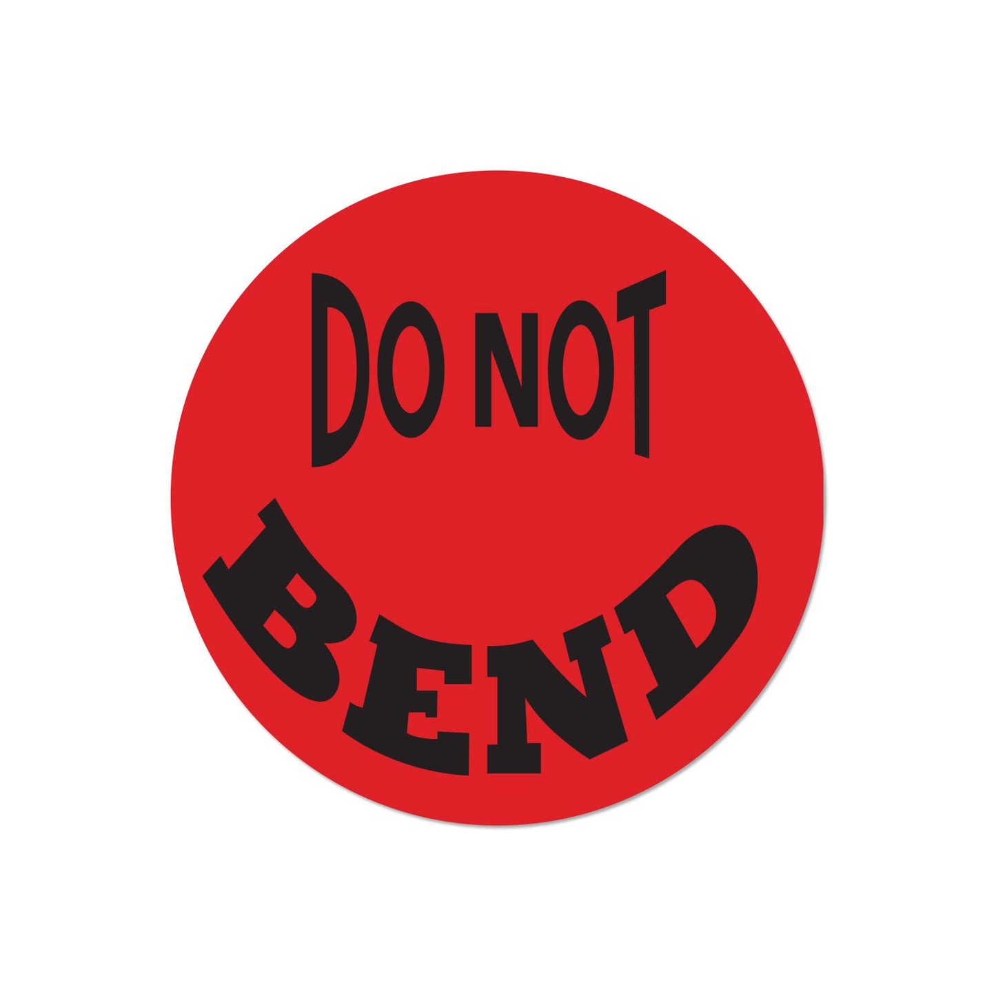 1.5in Stickers: Do Not Bend Shipping Labels