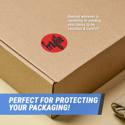 1.5in Stickers: Fragile Handle with Care Shipping Labels