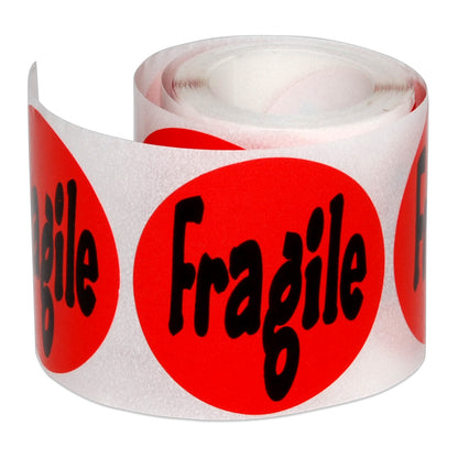 1.5in Stickers: Fragile Handle with Care Shipping Labels