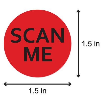 1.5in Stickers: Please Scan Me Shipping Labels
