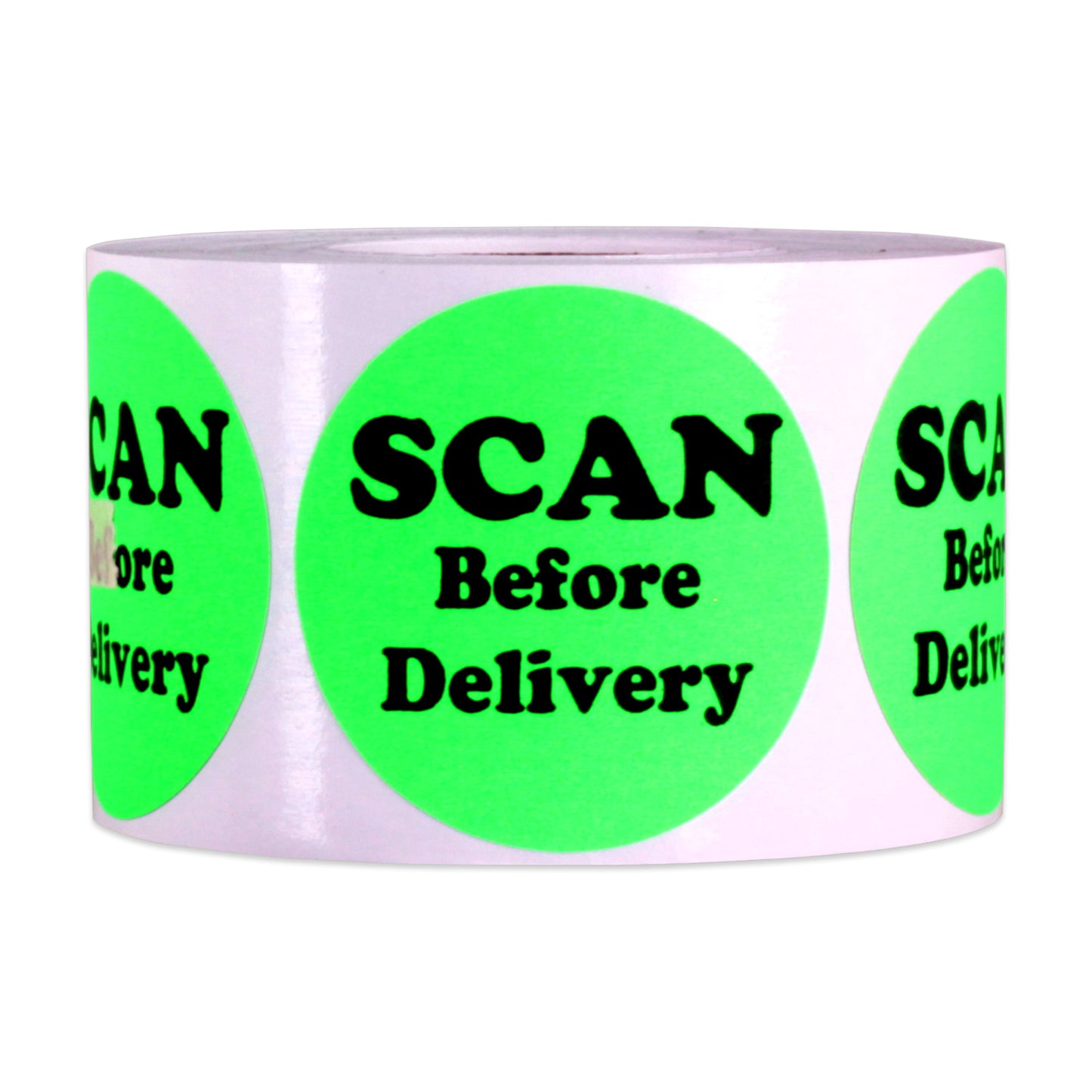 1.5in Stickers: Scan Before Delivery Shipping Labels
