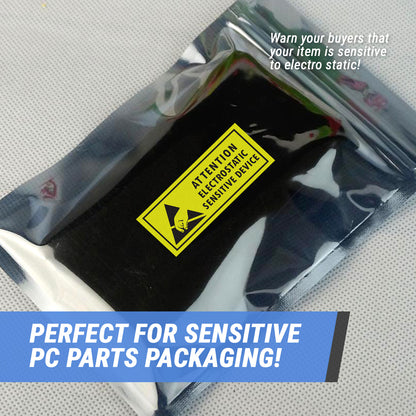 2.5 x 1in Stickers: Electrostatic Sensitive Devices Warning Labels