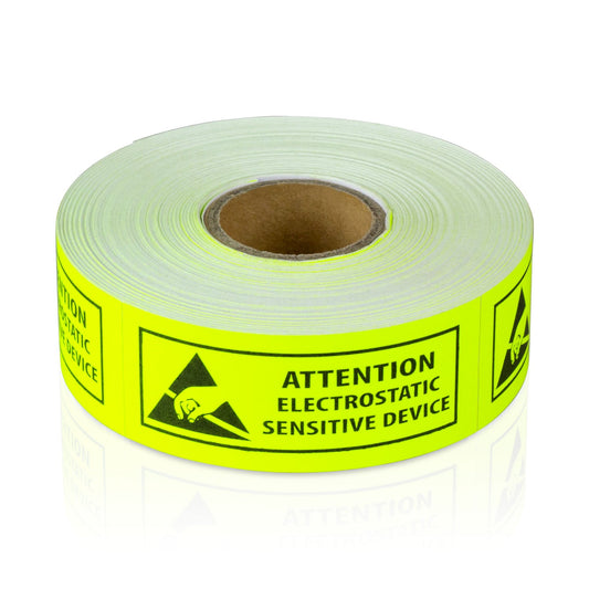 2.5 x 1in Stickers: Electrostatic Sensitive Devices Warning Labels