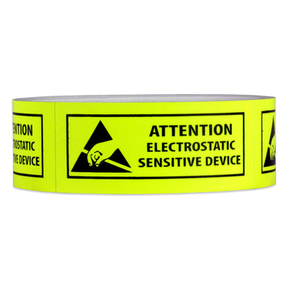 2.5 x 1in Stickers: Electrostatic Sensitive Devices Warning Labels