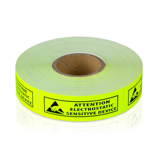 2 x 0.625in Stickers: Electrostatic Sensitive Devices Warning Labels