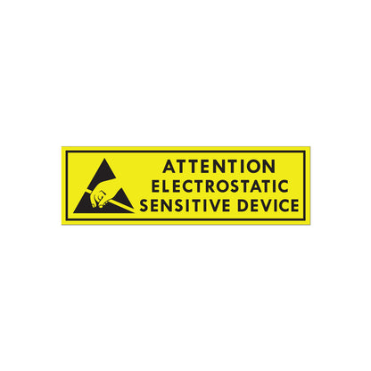 2 x 0.625in Stickers: Electrostatic Sensitive Devices Warning Labels