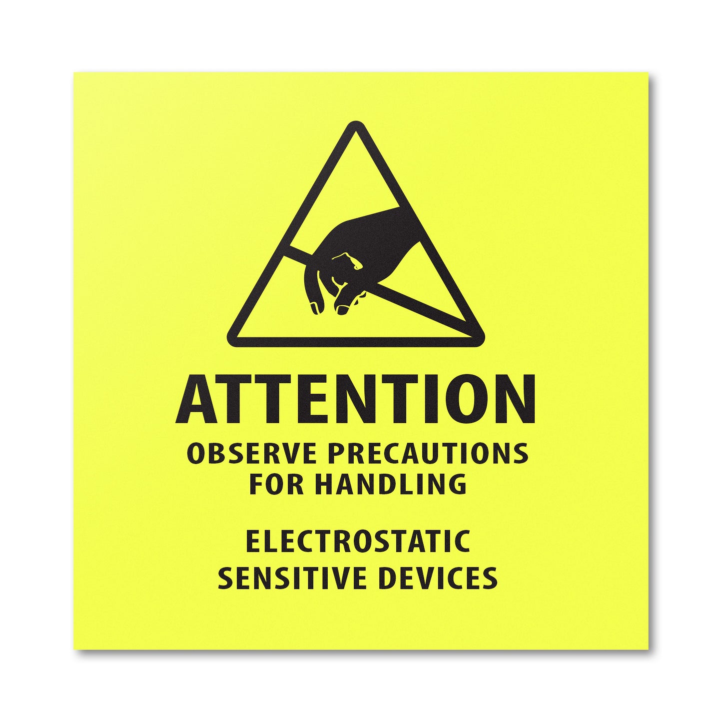 2 x 2in Stickers: Electrostatic Sensitive Devices Warning Label Roll