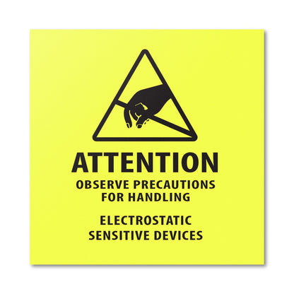 2 x 2in Stickers: Electrostatic Sensitive Devices Warning Label Roll