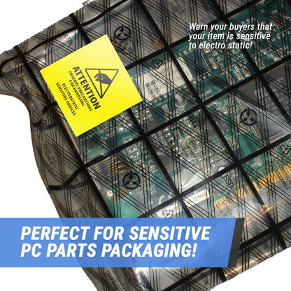 2 x 2in Stickers: Electrostatic Sensitive Devices Warning Label Roll