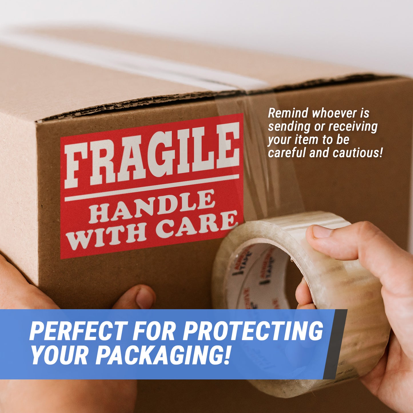6 x 4in Stickers: Fragile Handle with Care Shipping Labels