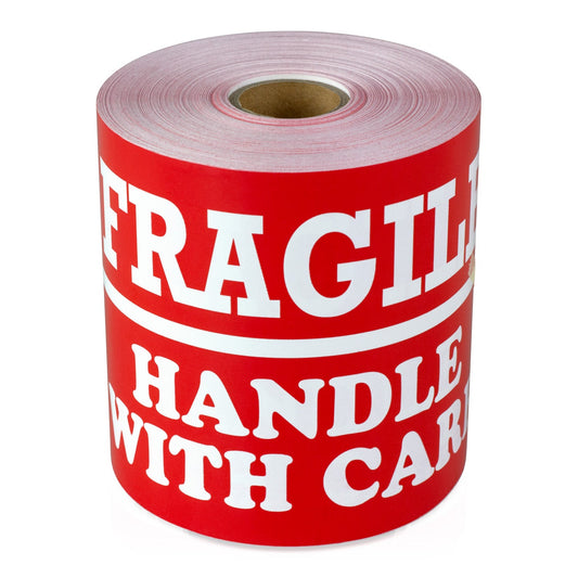 6 x 4in Stickers: Fragile Handle with Care Shipping Labels