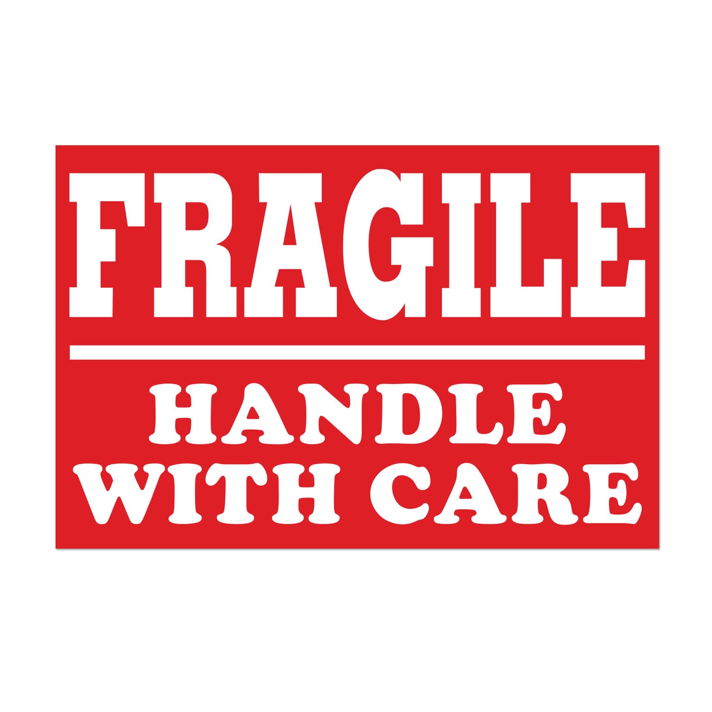 6 x 4in Stickers: Fragile Handle with Care Shipping Labels