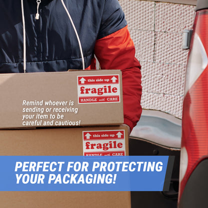 6 x 4in Stickers: Fragile Handle with Care This Side Up Labels