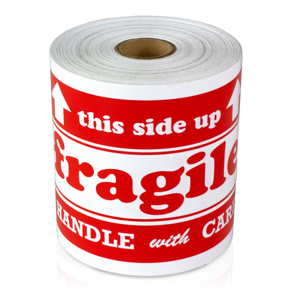 6 x 4in Stickers: Fragile Handle with Care This Side Up Labels