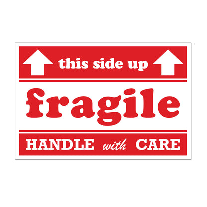 6 x 4in Stickers: Fragile Handle with Care This Side Up Labels