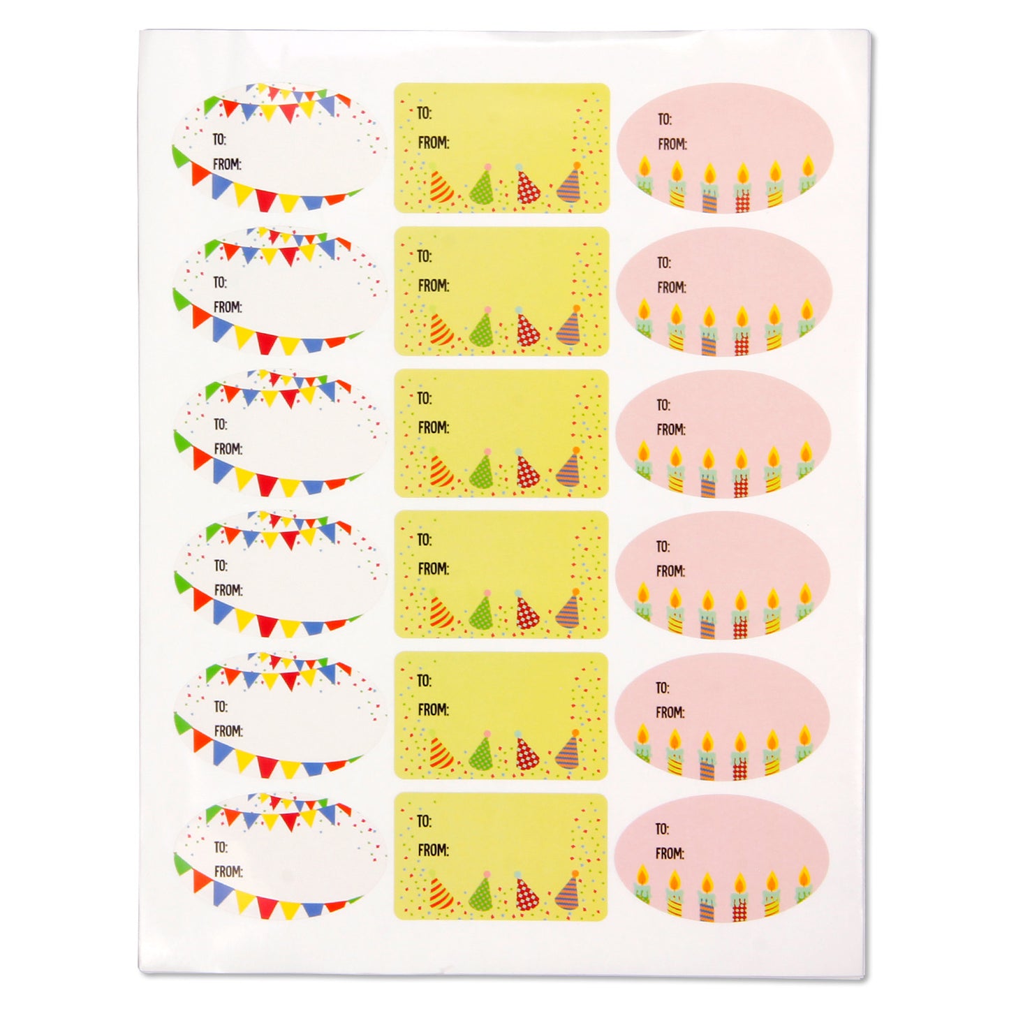 2.5 x 1.5in Stickers: Birthday Gift Tag Labels 3 Designs