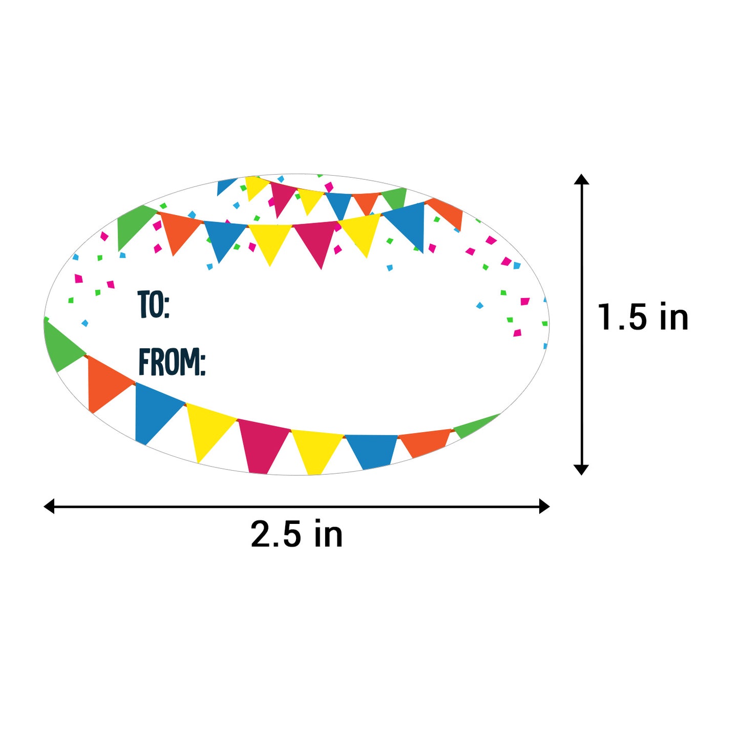 2.5 x 1.5in Stickers: Birthday Gift Tag Labels 3 Designs