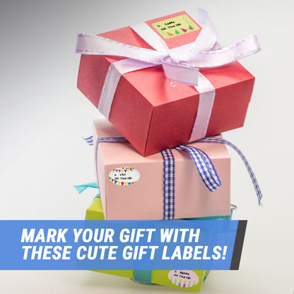 2.5 x 1.5in Stickers: Birthday Gift Tag Labels 3 Designs
