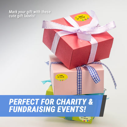 2.5 x 1.5in Stickers: Yellow Birthday Gift Tag Labels 3 Designs