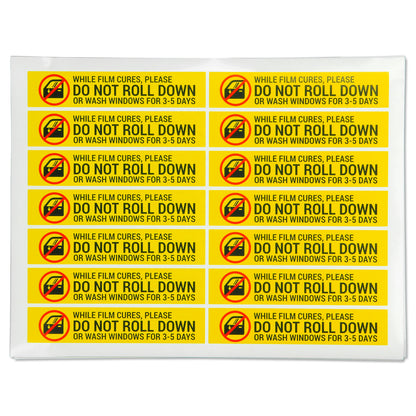5 x 1in Stickers: Do Not Roll Down Window Warning Labels