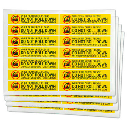 5 x 1in Stickers: Do Not Roll Down Window Warning Labels