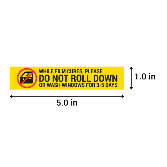 5 x 1in Stickers: Do Not Roll Down Window Warning Labels