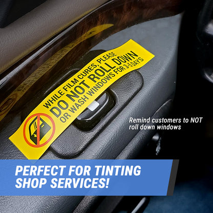 5 x 1in Stickers: Do Not Roll Down Window Warning Labels