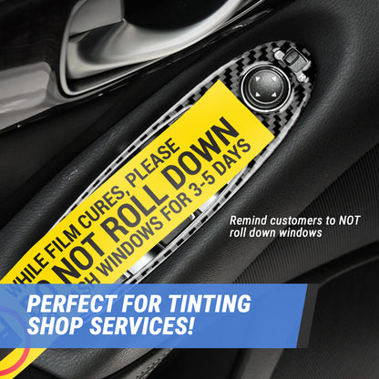 5 x 1in Stickers: Do Not Roll Down Window Warning Labels