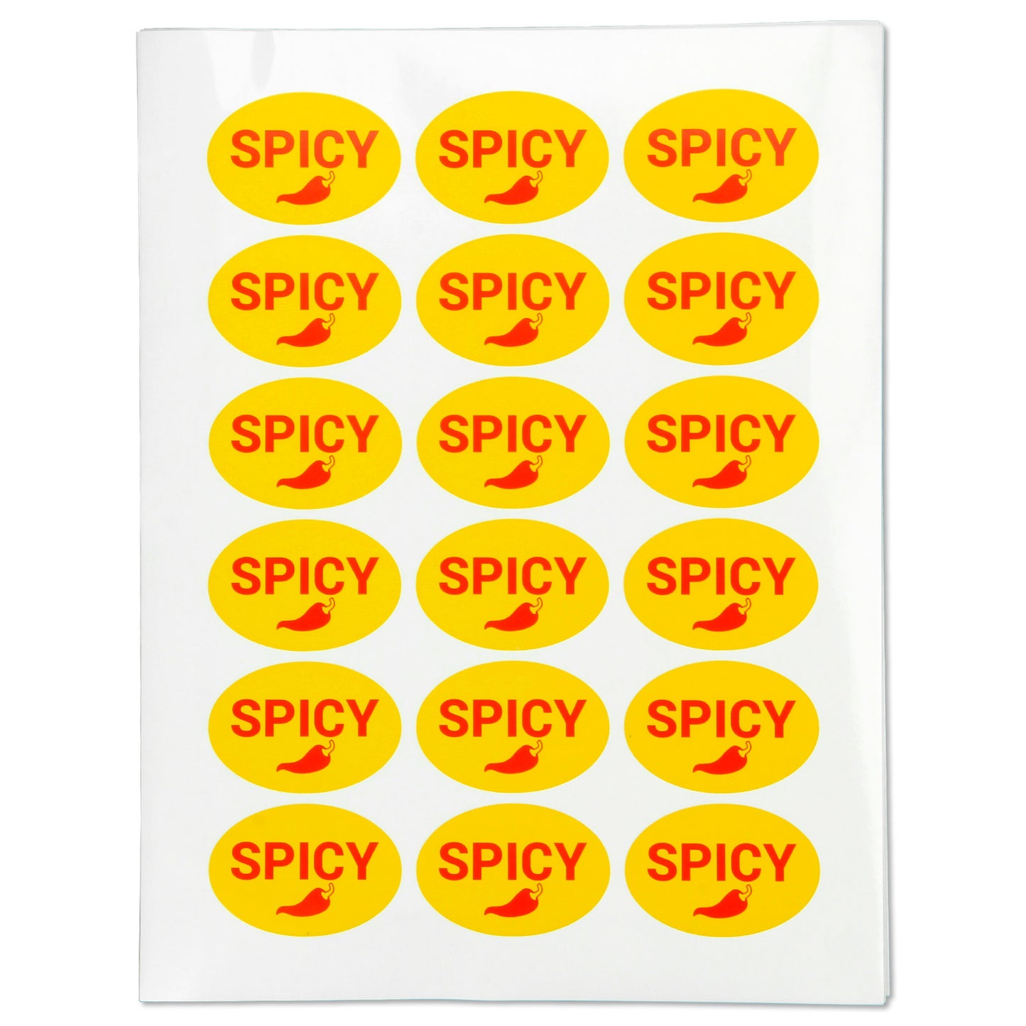 2.2 x 1 inch Spicy Allergen Warning Sheet Labels