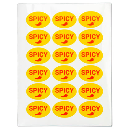 2.2 x 1 inch Spicy Allergen Warning Sheet Labels