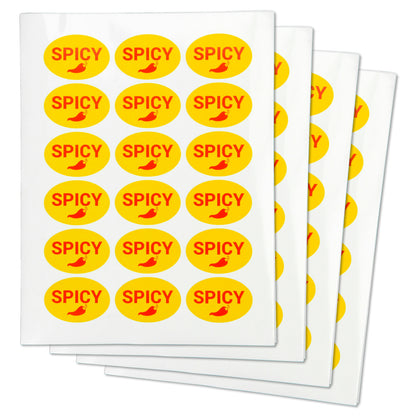 2.2 x 1 inch Spicy Allergen Warning Sheet Labels