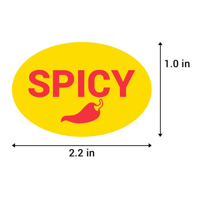 2.2 x 1 inch Spicy Allergen Warning Sheet Labels