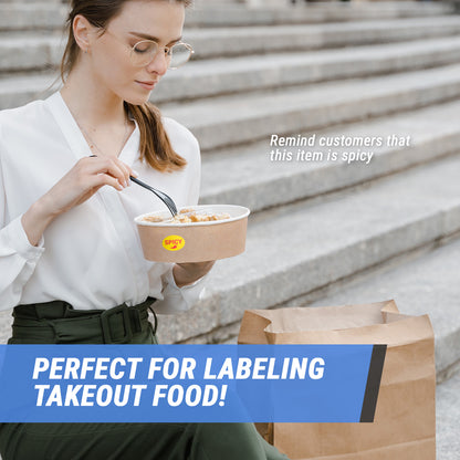 2.2 x 1 inch Spicy Allergen Warning Sheet Labels