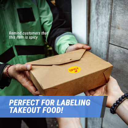 2.2 x 1 inch Spicy Allergen Warning Sheet Labels
