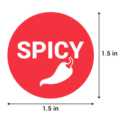 1.5 inch Spicy Allergen Warning Sheet Labels