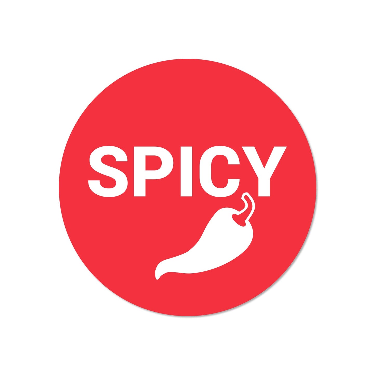 1.5 inch Spicy Allergen Warning Sheet Labels