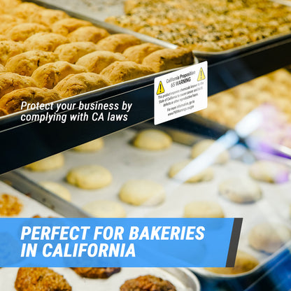 2 x 1in Stickers: California Proposition 65 Warning Labels