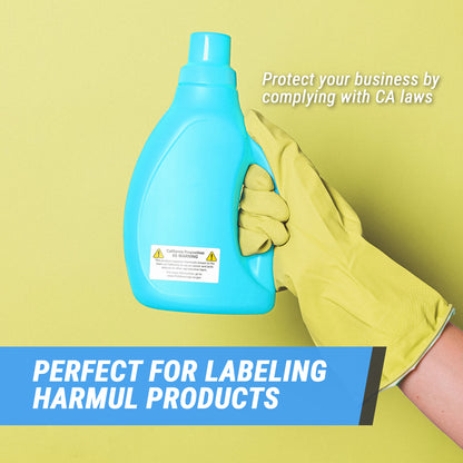 2 x 1in Stickers: California Proposition 65 Warning Labels