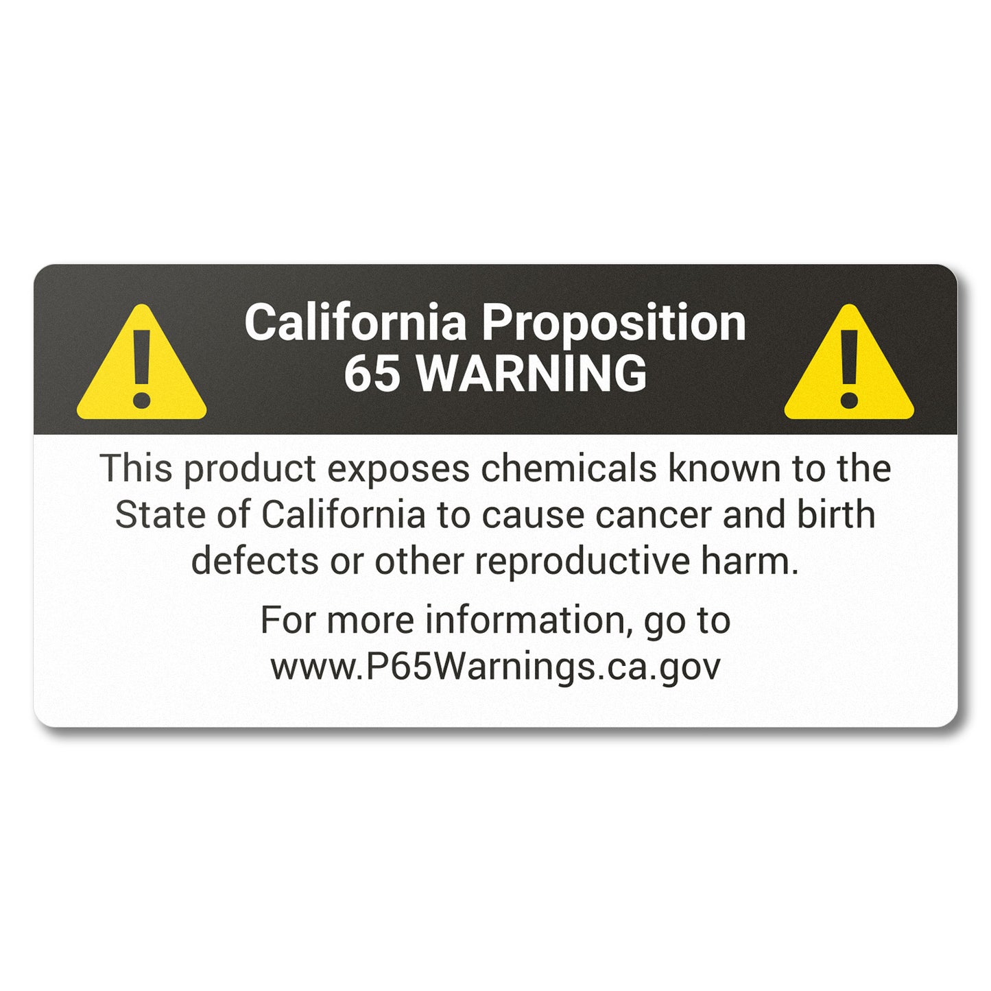 4 x 2in Stickers: California Proposition 65 Warning Label Roll