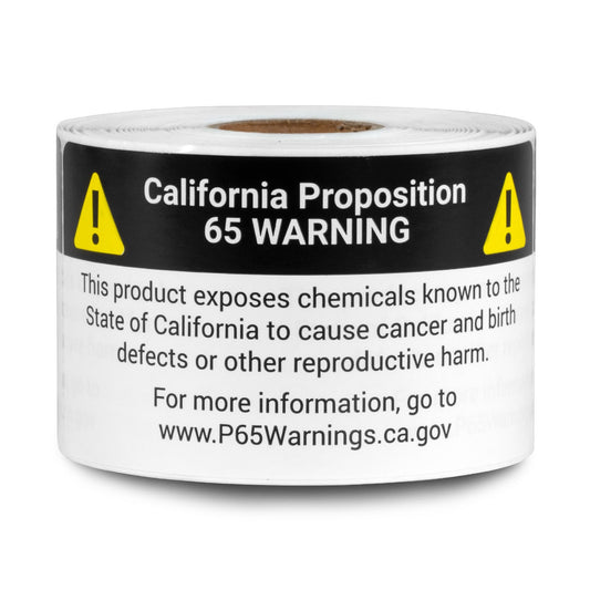 4 x 2in Stickers: California Proposition 65 Warning Label Roll