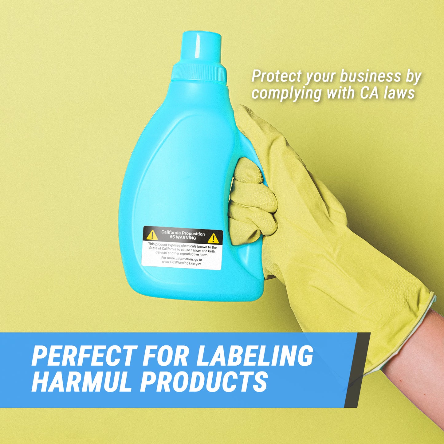 4 x 2in Stickers: California Proposition 65 Warning Label Roll
