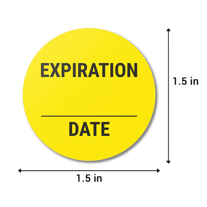 1.5 inch Expiration Date Food Storage Labels with Write-In Area (Roll)