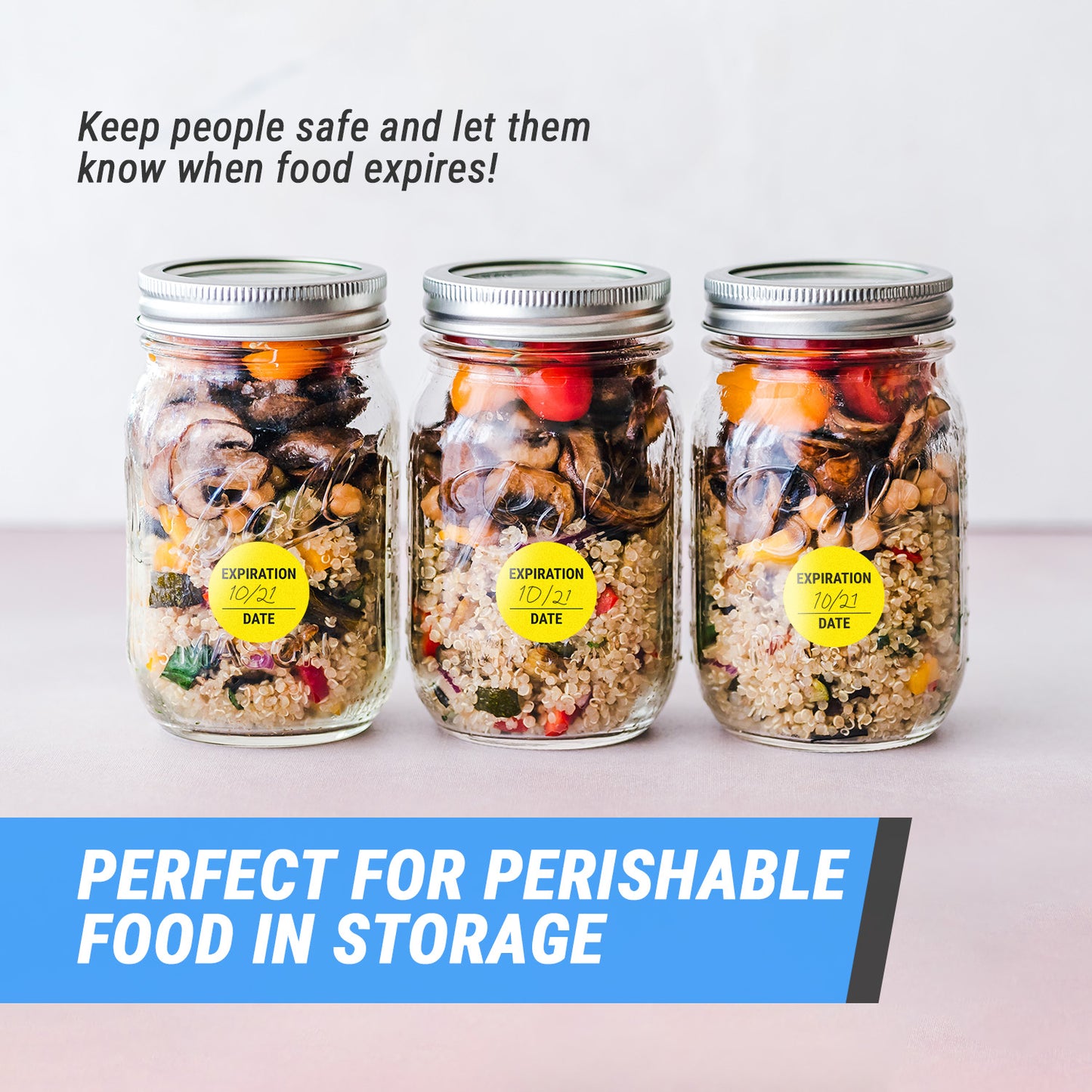 1.5 inch Expiration Date Food Storage Labels with Write-In Area (Roll)
