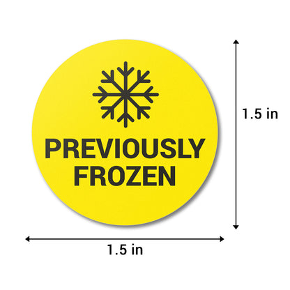1.5 inch Previously Frozen Food Storage Labels (Roll)