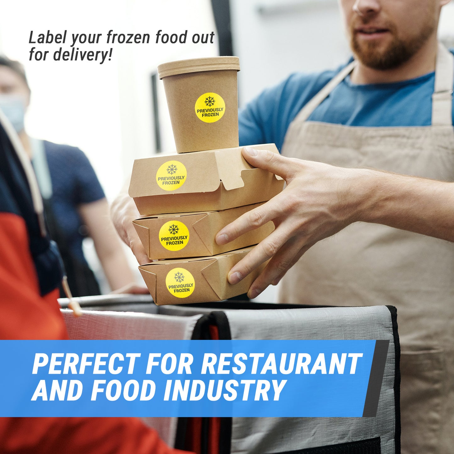 1.5 inch Previously Frozen Food Storage Labels (Roll)
