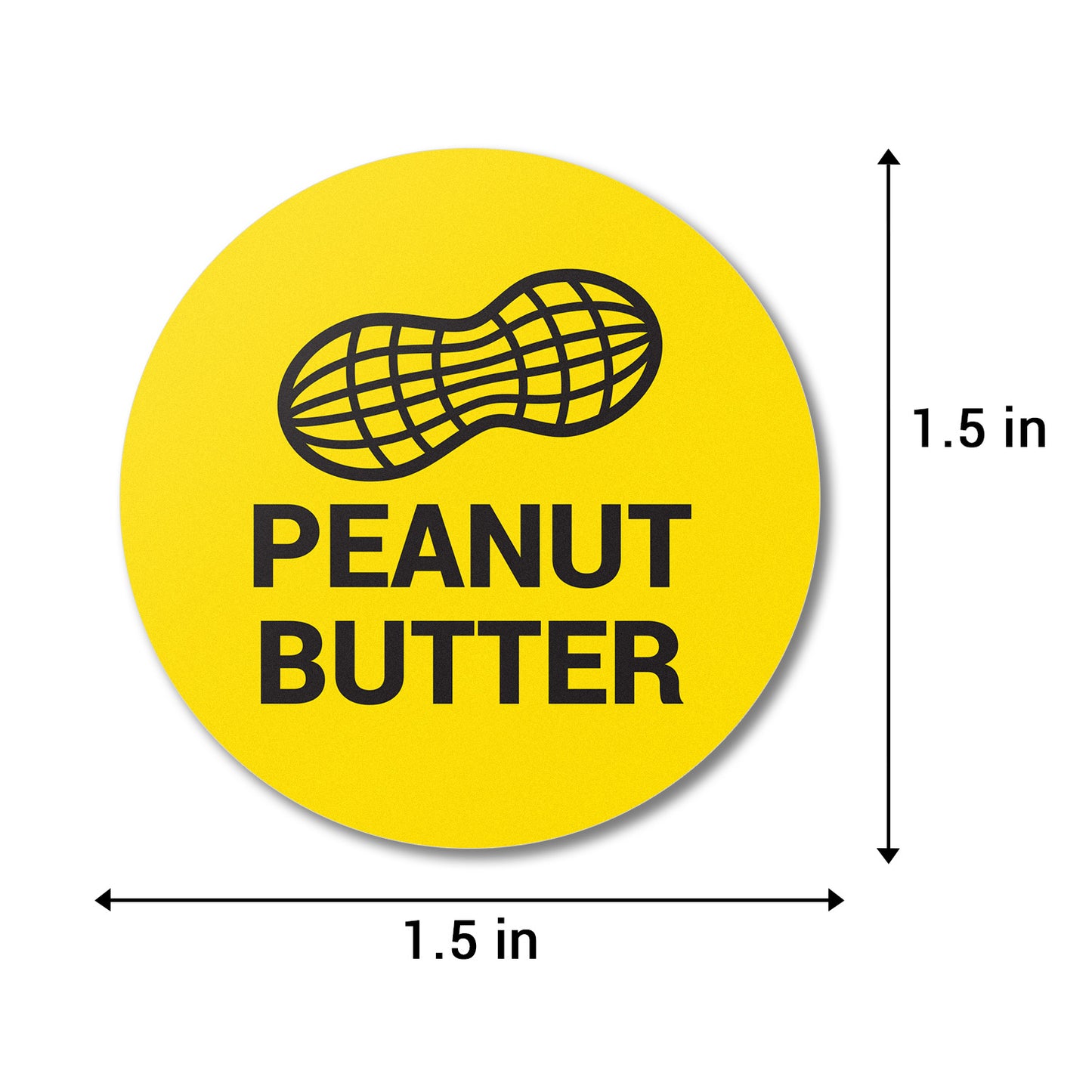 1.5 inch Peanut Butter Food Labels (Roll)